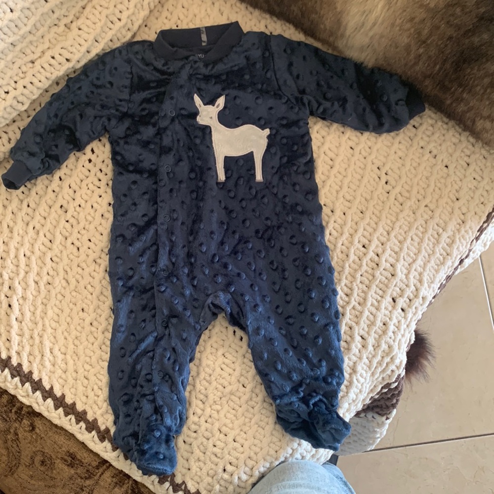 Kyle@Denna 0-3 months. Navy overall